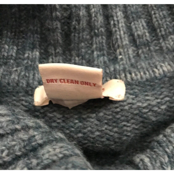 Sundance Stratton Green Turtleneck Lambswool Snowflake Sweater - Size Small - Picture 7 of 8